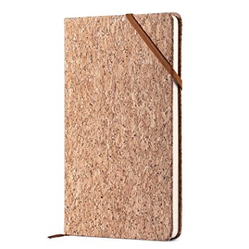 Journals to Write in, Sketchbook for Artist, with No Bleeding Paper Writing Notebook, Made from Eco Friendly Cork Diary, Mothers Day Gifts, Hard Cover, Blank, Large, 5 x 8 Inch - Lemome