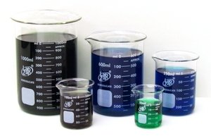 SEOH 5 Pack Glass Borosilicate Graduated Beakers 50 100 250 600 and 1000ml