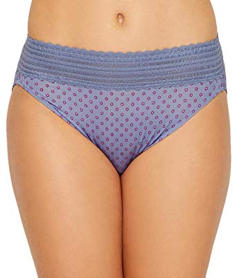 Warner's Women's No Pinching No Problems Lace Hi Cut Brief Panty