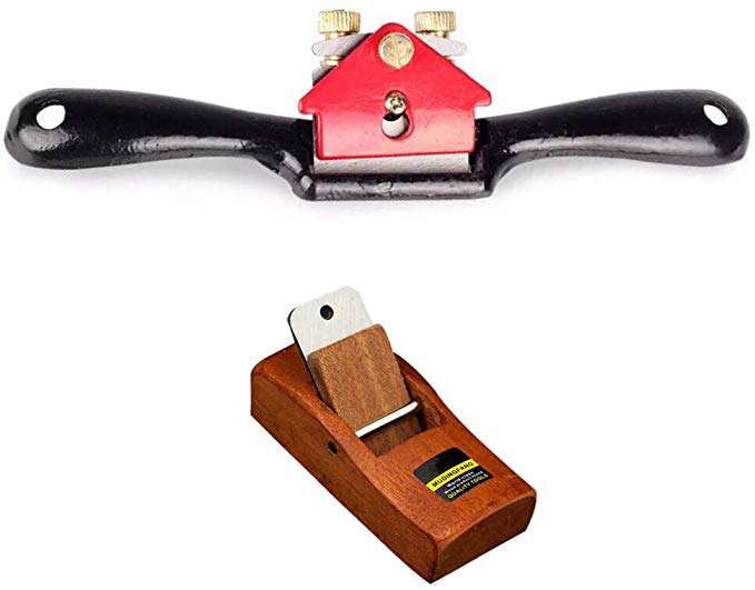 Adjustable SpokeShave with Flat Base and Metal Blade for Wood Craft, portable woodworking planes,Premium Hand Tool for Wood Craver, perfect Handly tool for Wood Working(1pc metal and 1pc wood)