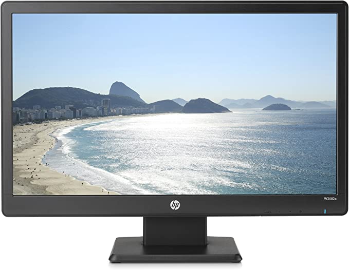 HP 20-inch LED (1600 X 900) LED Backlit Monitor with VGA & DVI-D Port (W2082a, Black) - L8K84AA#ABA