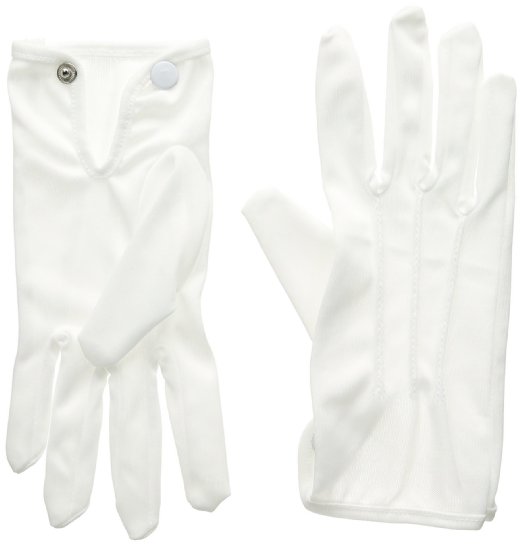 Deluxe Theatrical Gloves (white) Party Accessory  (1 count) (1 Pair/Pkg)