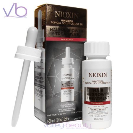 Nioxin Minoxidil Hair Regrowth Treatment Women 2 2 oz  60 ml 1 month supply