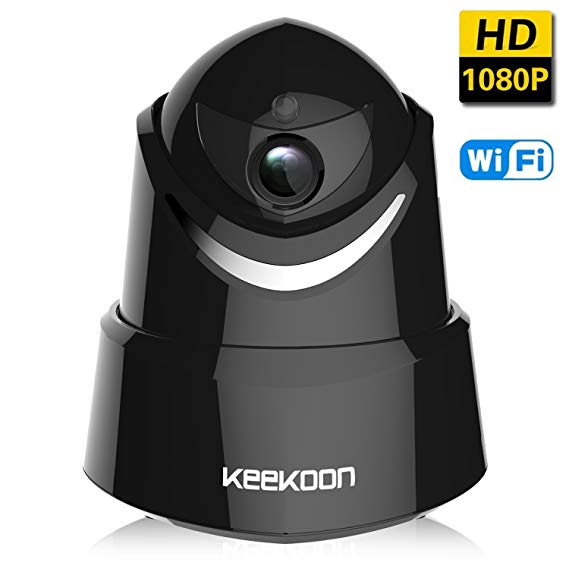 KEEKOON 1080P Security Camera, Home HD Monitoring IP Wireless WiFi Surveillance for Baby/Elder/Pet/Nanny Monitor, Pan/Tilt, Two-Way Audio & Night Vision