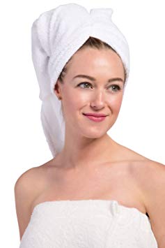 Fishers Finery Women's Terry Headwrap; Microfiber Hair Towel, Terry from Bamboo Viscose, (19 X 40 Inches) 3 Pack