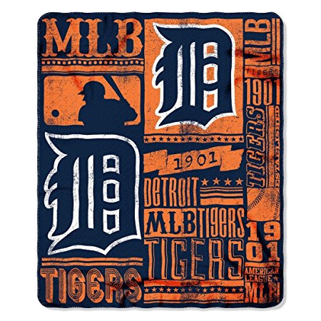 Northwest NOR-1MLB031020011RET 50 x 60 in. Detroit Tigers MLB Light Weight Fleece Blanket, Strength Series