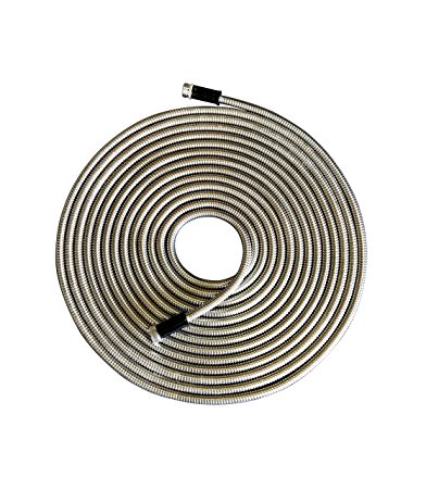 Tiabo Metal Garden Hose 75ft 304 stainless steel super flexible cool to the touch all weather hose