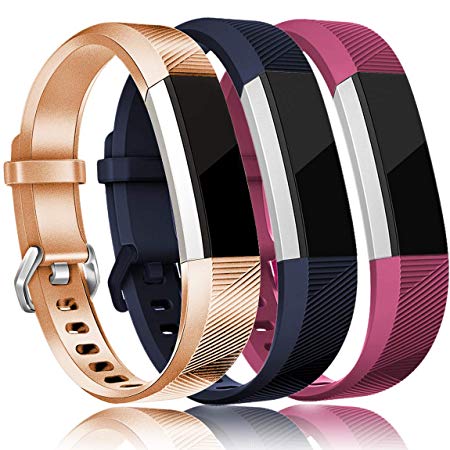 Maledan Replacement Bands Compatible for Fitbit Alta, Alta HR and Fitbit Ace, Classic Accessories Band Sport Strap for Fitbit Alta HR, Fitbit Alta and Fitbit Ace, 3-Pack, Women Men