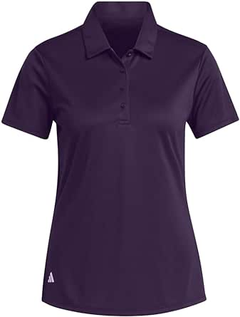 adidas Women's Solid Performance Short Sleeve Polo Shirt