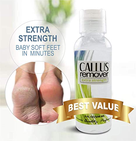 NEW! POWERFUL & Effective Callus Remover for Feet. Spa Professional Strength Pedicure Treatment, Callus & Corn Eliminator Gel. Dry, Cracked Heel & Foot Exfoliator For Baby Soft Feet In Minutes