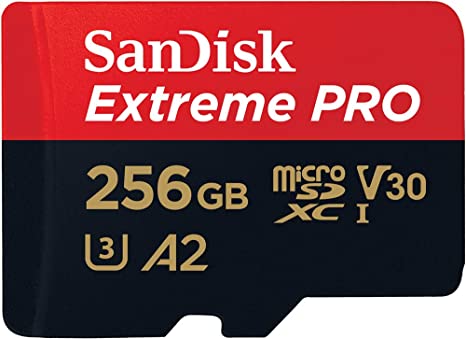 SanDisk 256GB Extreme PRO microSDXC Card   SD Adapter   RescuePRO Deluxe, up to 200MB/s, with A2 App Performance, UHS-I, Class 10, U3, V30