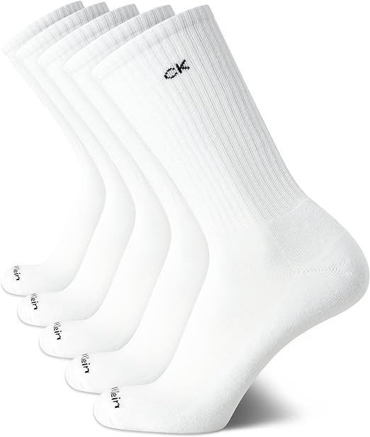 Calvin Klein Men's Athletic Socks - Cushion Crew Socks (5 Pack)