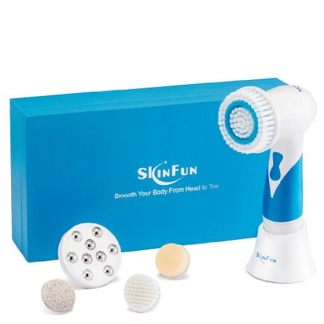 Skin Scrubber Cleansing Face and Body Brush Microdermabrasion Exfoliator-Pore Minimizer-Acne Scar Treatment-Dark Spot Corrector-Wrinkle Fade away-Facial Massager by SKINFUN