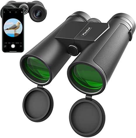 Usogood 10X42 Powerful Binoculars for Adults with Clear Weak Light Vision - Lightweight (only 0.97 lbs) Binoculars for Bird Watching Hunting Hiking Travel - 18mm Eyepiece 16.5mm BAK4 Prism Lens