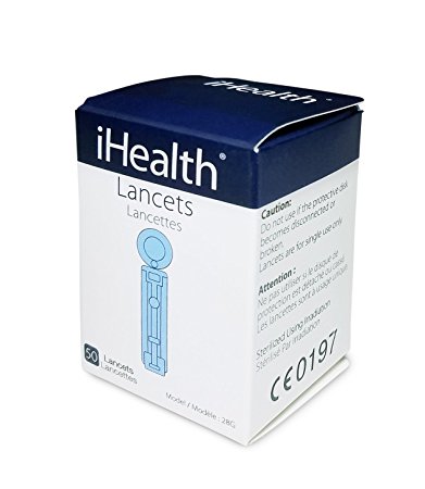 iHealth Lancets, Sterile Lancets for Measuring Blood Glucose levels, 0.07 micro liter, (Pack of 50)
