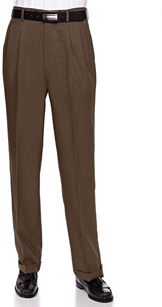 RGM Men's Pleated Dress Pants Work to Weekend - Comfortable and Lightweight