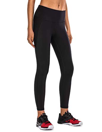 CRZ YOGA Hugged Feeling Non See-Through Athletic Compression Leggings for Women 7/8 Workout Running Tights-25 Inches