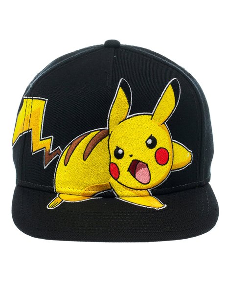 Pokemon Pikachu Black Snapback Hat