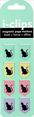 Black Cats i-clips Magnetic Page Markers (Set of 8 Magnetic Bookmarks)