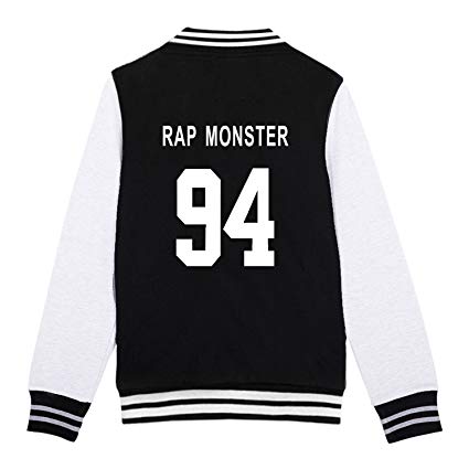 Kpop BTS Varsity Baseball Jacket Monster JIN SUGA Jimin V Sweater