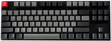 NPKC Black Gray Mixed Dolch Thick PBT 104 87 61 Keycaps OEM Profile Key caps for MX Mechanical Keyboard (Only Keycap) (87 Blank)