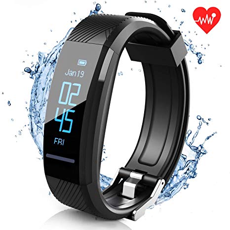 ELEGIANT HR Activity Tracker, Fitness Tracker IP67 with fit Pedometer Waterproof, Heart Rate Monitor, Calorie Counter, Sleep Monitor for Men Women and Kids