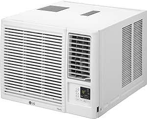 LG 7,600 BTU Smart Window Air Conditioner with Heat, 115V, Cools up to 330 Sq. Ft., Window AC with Smartphone and Voice Control, LG ThinQ Technology, Works with Amazon Alexa and Hey Google, White