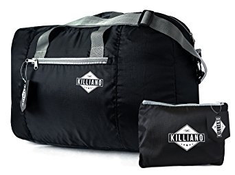 Killiano Foldable Gym Duffel Bag - Premium Quality Lightweight Carry On Luggage or Gym Bag