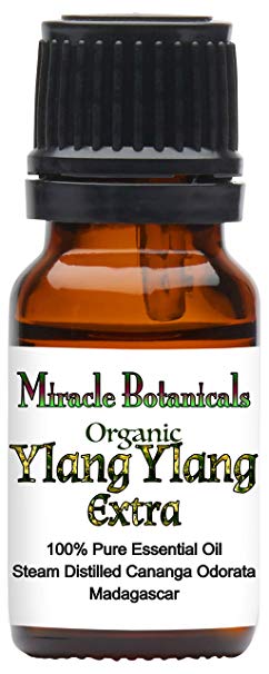 Miracle Botanicals Organic Ylang Ylang Extra Essential Oil - 100% Pure Cananga Odorata (Extra) - 5ml, 10ml, or 30ml Sizes - Therapeutic Grade 10ml