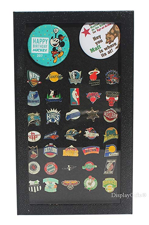 Pin Collector's Display Case Shadow Box - for Disney, Hard Rock, Olympic, Campaign Pins, Brooches and Medals Memorabilia