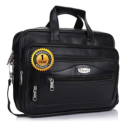Trajectory Elegant Black Messenger and Laptop Bag for Professionals with Improved Rust Free Buckle(1 Year Warranty)