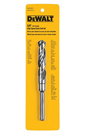 DEWALT DW1622 5/8-Inch Black Oxide 3/8-Inch Shank Reduced Shank Twist Drill Bit