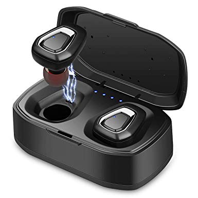 Wireless Earbuds, Auka Upgraded Bluetooth 5.0 Mini in Ear Headphones True Wireless Bluetooth Earbuds 3D Stereo Sound Wireless Headphones with Charging Case, SweatProof Sports Earphones