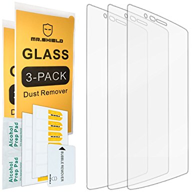 [3-PACK]- Mr Shield For LG G4 [Tempered Glass] Screen Protector [0.3mm Ultra Thin 9H Hardness 2.5D Round Edge] with Lifetime Replacement Warranty