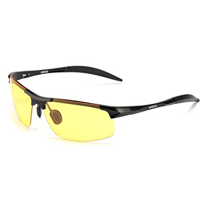 Soxick® Polarized HD Night Driving Glasses Anti-Glare for Day Evening Car Rides - Enclosed in an Elegant Gift Box