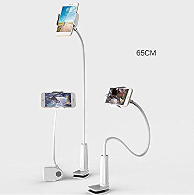 Wonderpark 360 Rotating Flexible Long Arm Cell Phone Holder Stand Lazy Bed Desktop Tablet Car Selfie Mount Bracket (65cm)