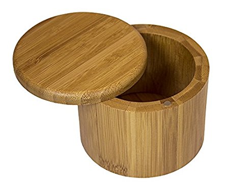 Totally Bamboo 20-2083 Round Salt Box (Brown)