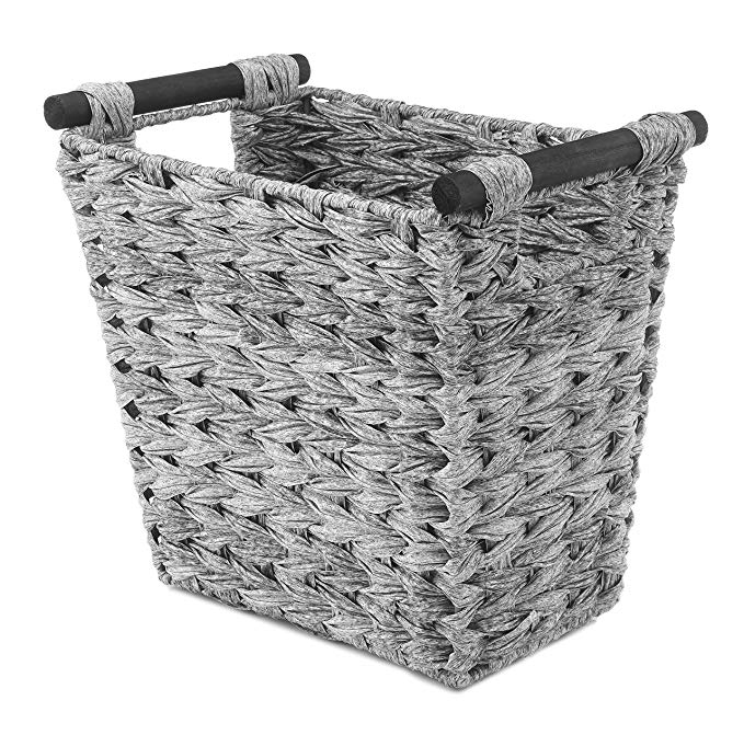 WHITMOR RATTIQUE Waste Basket W/Handles