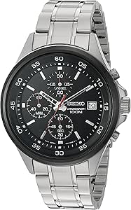 Seiko Quartz Stainless Steel Dress Watch, Color:Silver-Toned (Model: SKS491)