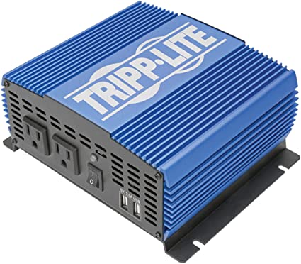 Tripp Lite 1500W Power Inverter, Medium-Duty Power Inverter with 2 AC 2 USB Outlets, 2.0A Battery Cables (Pinv1500)