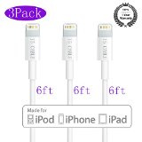 iPhone CableI5 CableTM 3-Pack 6Ft2m Lightning to USB Data and Sync Cable iPhone Cable iPhone 5 6 Cable 8 Pin Lightning Cable for iPhone 66Plus6s6sPlus5s5 iPad Air iPad mini iPad 45