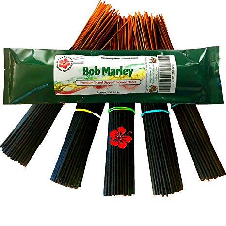 WagsMarket Premium Hand Dipped Incense Sticks, You Choose The Scent. 100-12in Sticks. (Bob Marley)