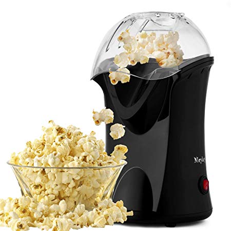 Oveloxe Hot Air Popcorn Popper 1200W No Oil Popcorn Maker with Measuring Cup and Removable Top Cover