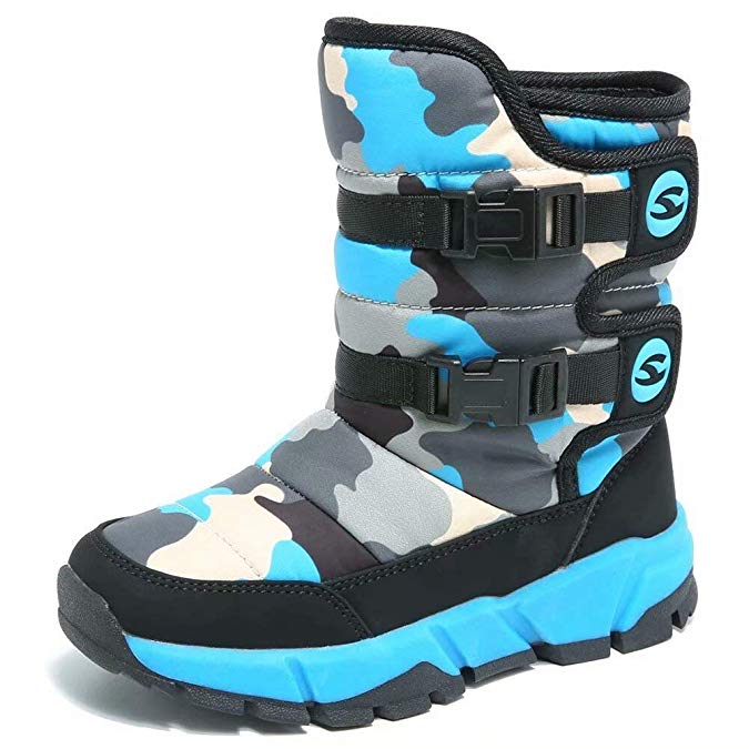 BODATU Boys Snow Boots Outdoor Waterproof Winter Kids Shoes