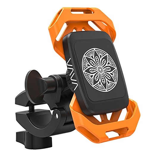 Phone Holder for Bike, VAVA Bike Phone Mount with Dual Strap & Magnet Support, Magnetic Bicycle Phone Holder, Motorbike Mount for Both Smartphone and Action Camera