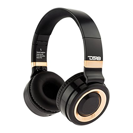 DS18 Bold Bluetooth Headphones Over Ear, HD  Stereo Sound Wireless Headset, Foldable, Soft Memory-Protein Earmuffs, w/ Built-in Mic and Wired Mode for Cell Phones, Tablets, PC, or TV - Black Rose Gold
