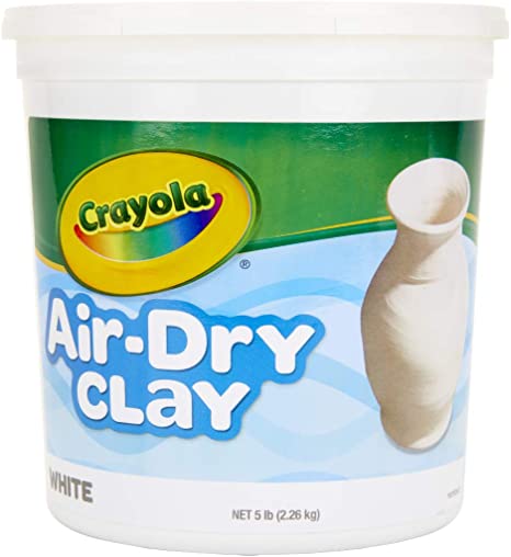 Crayola Air Dry Clay for Kids, Natural White Modeling Clay, 5 Lb Bucket [Amazon Exclusive]