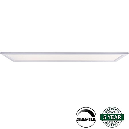 Hykolity 1ft X 4ft Ultra Thin Edge-Lit 40W LED Flat Panel Light Residential Flushmount Surface Mount/ Commercial Drop Ceiling Dimmable Ceiling Lamp Fixture 4000lm