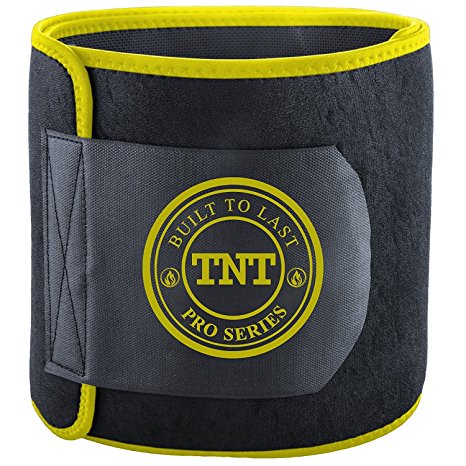 TNT Pro Series Waist Trimmer Weight Loss Sweat Belt - Premium Ab Wrap and Waist Trainer
