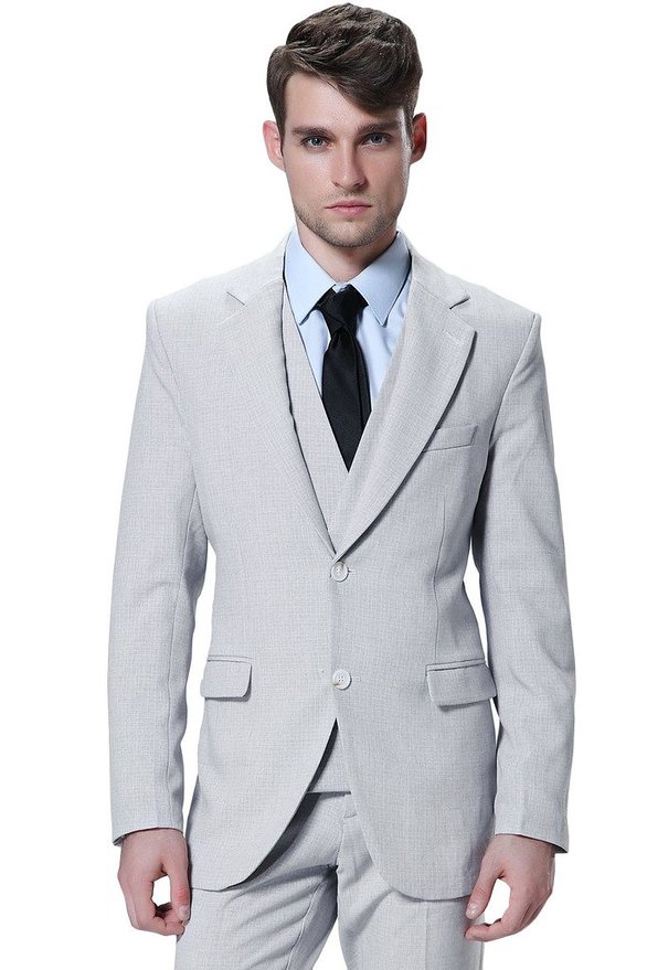 CMDC Men's New Casual Slim Fit Skinny dress Vest Business Suits Three-piece D163